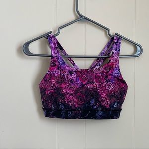 Lululemon size 6 sports bra with floral pattern!